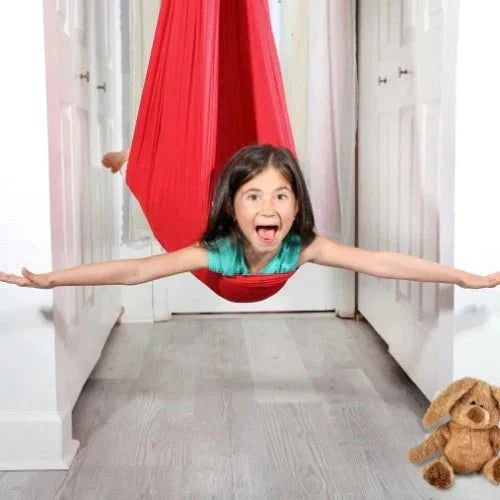 Sensorische Therapieschaukel für Kinder, 100×280 cm, Elasthan-Hängeschaukel, beruhigendes Indoor-Spiel, Entspannung | Sansoti