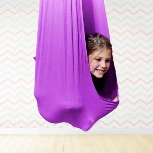 Sensorische Therapieschaukel für Kinder, 100×280 cm, Elasthan-Hängeschaukel, beruhigendes Indoor-Spiel, Entspannung | Sansoti