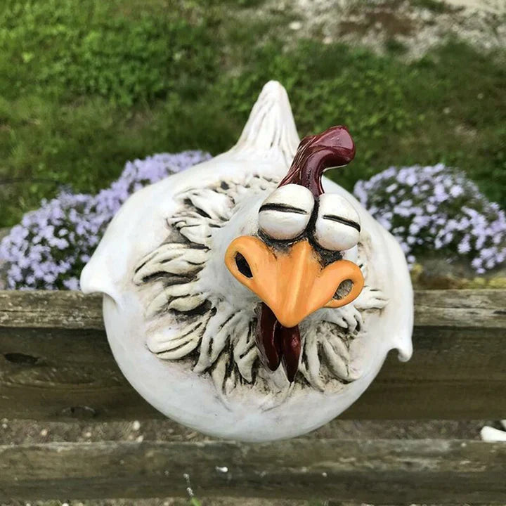 Decorative Resin Rooster Figurine for Garden Patio Balcony Outdoor Indoor 16 cm Weather-Resistant Garden Decoration | Sansoti