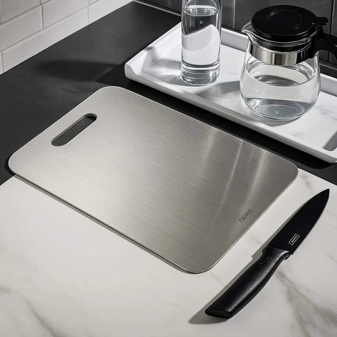 Titanium Cutting Board Antibacterial Kitchen Surface Dishwasher-Safe Non-Slip Durable Hygienic Kitchen Accessory | Sansoti