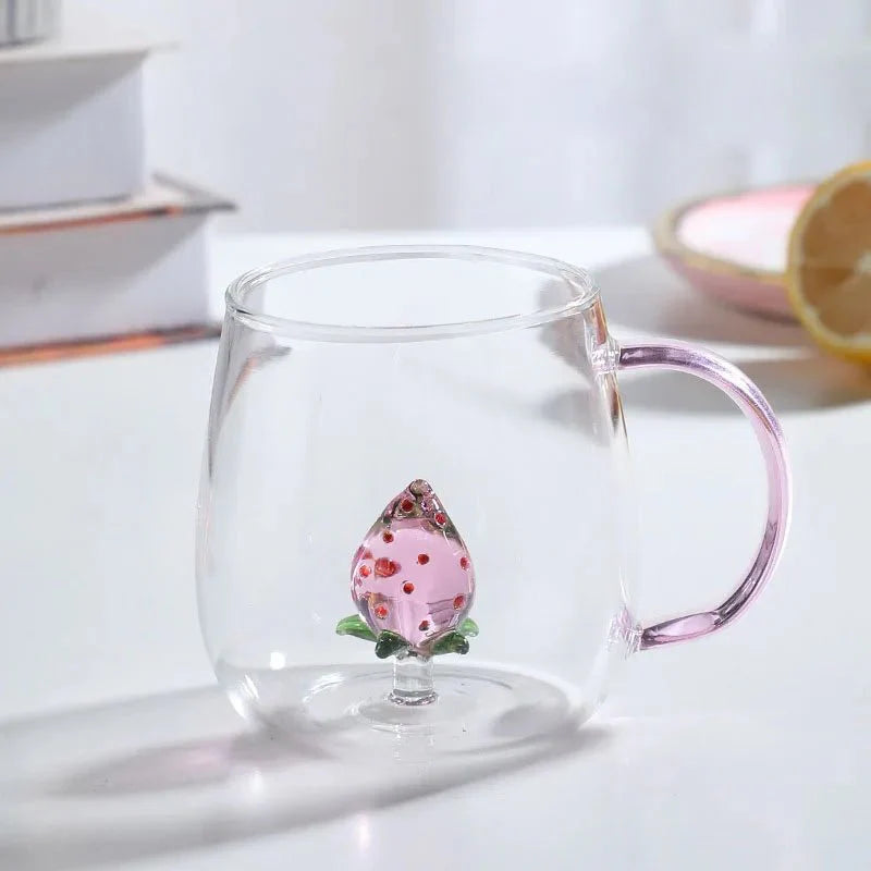 Glas-Teetasse mit 3D-Tierfigur | Sansoti