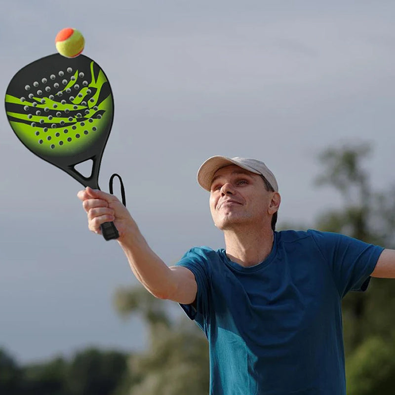 Carbon Fiber Padel Racket for Beginners Lightweight 365g EVA Foam Core Outdoor Training Tennis Sport | Sansoti