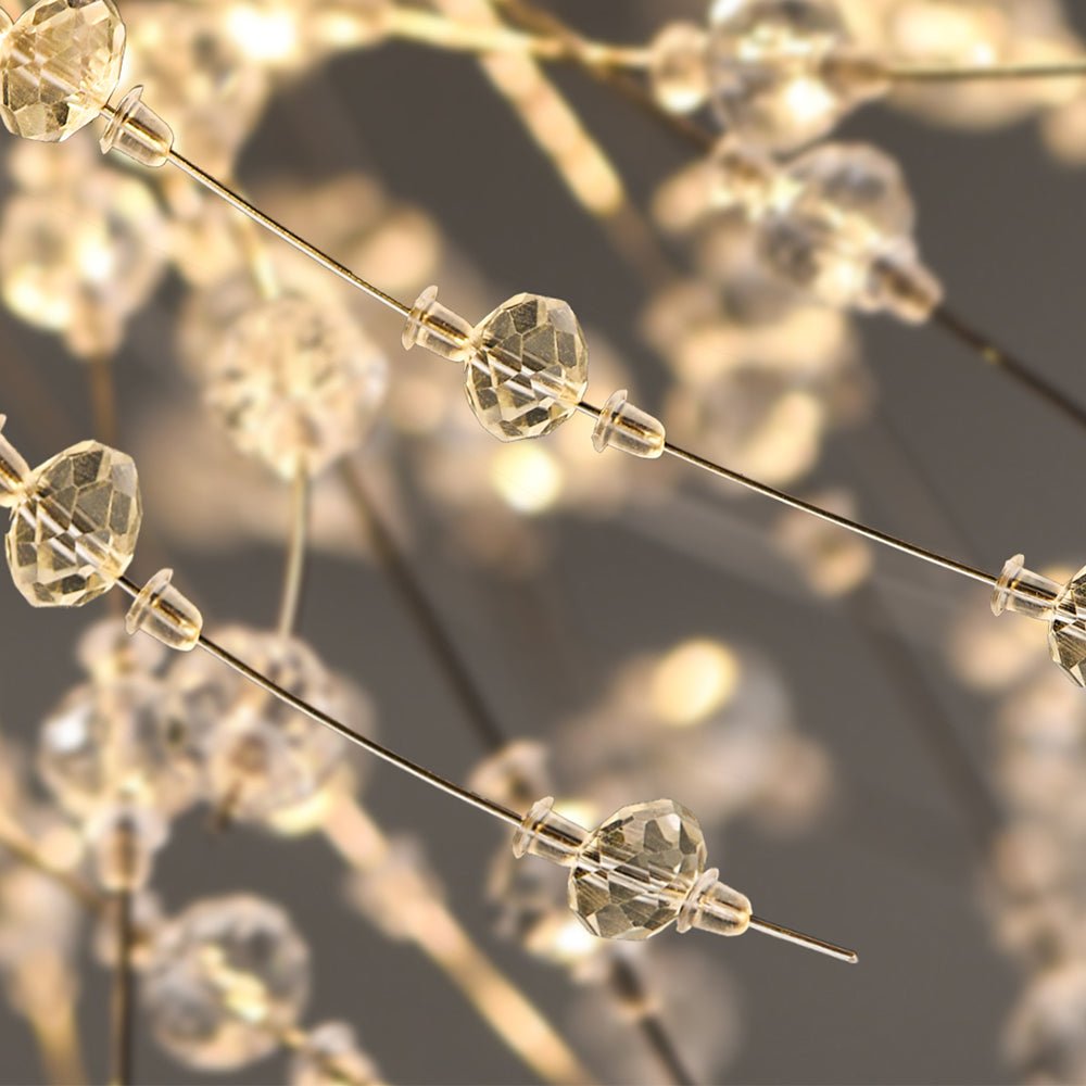 Chandelier Fireworks Dandelion Brass 3 or 5 Globes 24-40 Lights Hall Living Room Dimmable