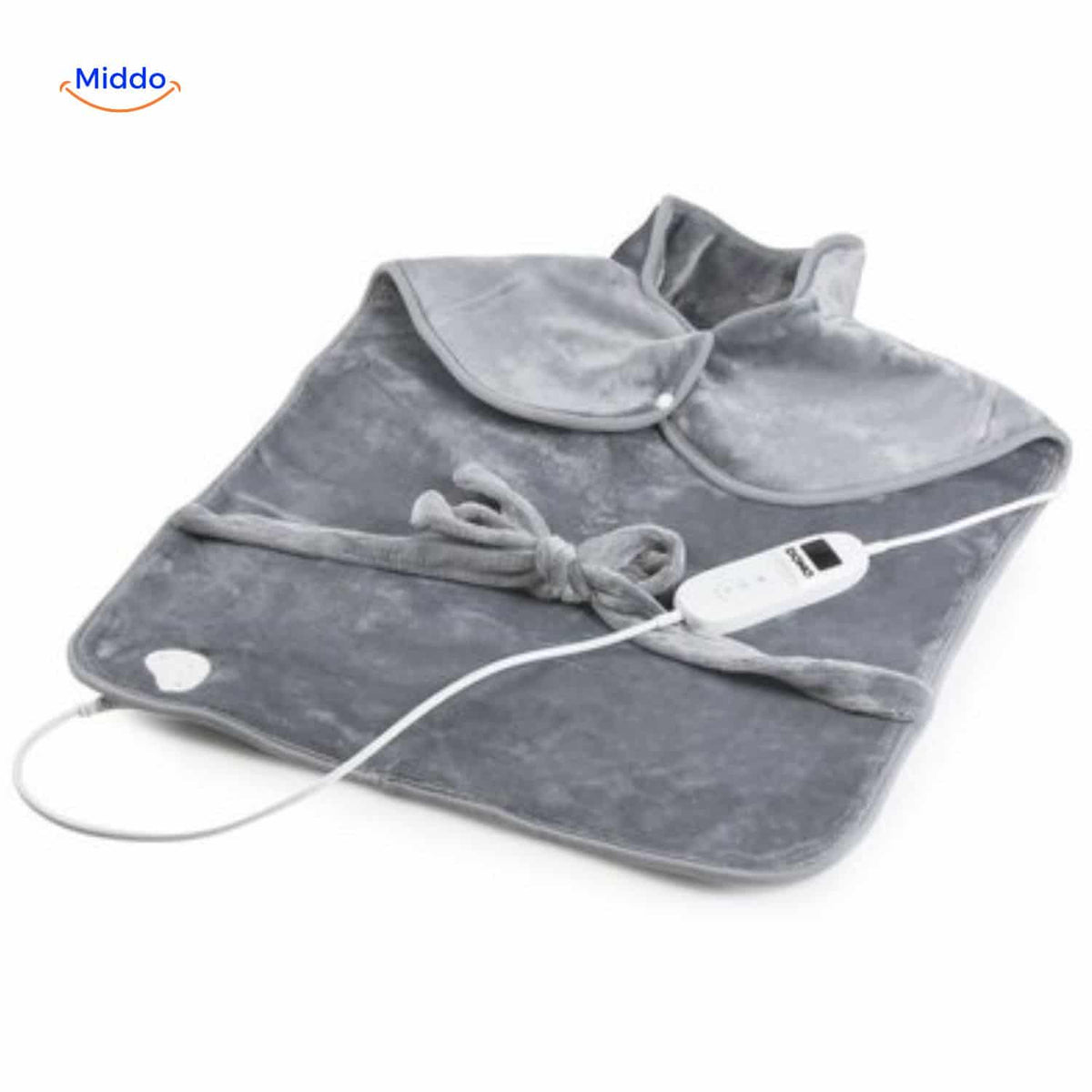 Heating Cape Shoulders & Neck 100W Flannel Gray Hands-Free Adjustable 9 Heat Settings Electric Heating Pad | Sansoti