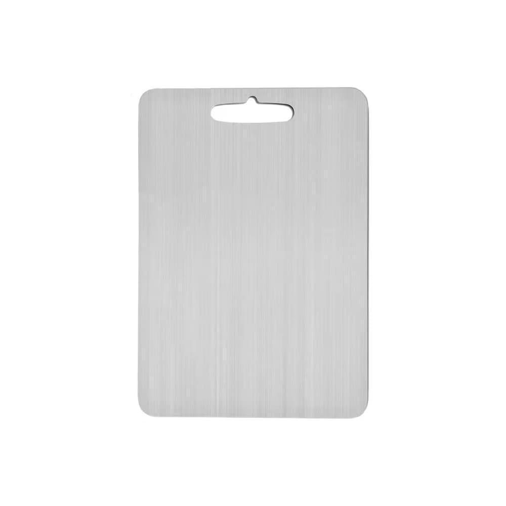 Cutting Board with Titanium Coating Antibacterial Stainless Steel Small Medium Large Kitchen for Hygienic Food Preparation Meat Fish | Sansoti