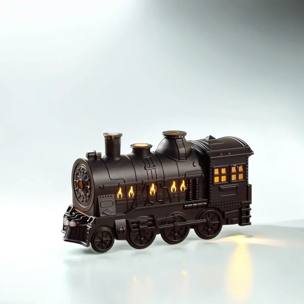 Ultrasonic Train-Shaped Humidifier – Quiet Air Freshener for Bedroom – Compact Mist Sprayer with LED – Portable Mist Maker – Decorative Humidification | Sansoti