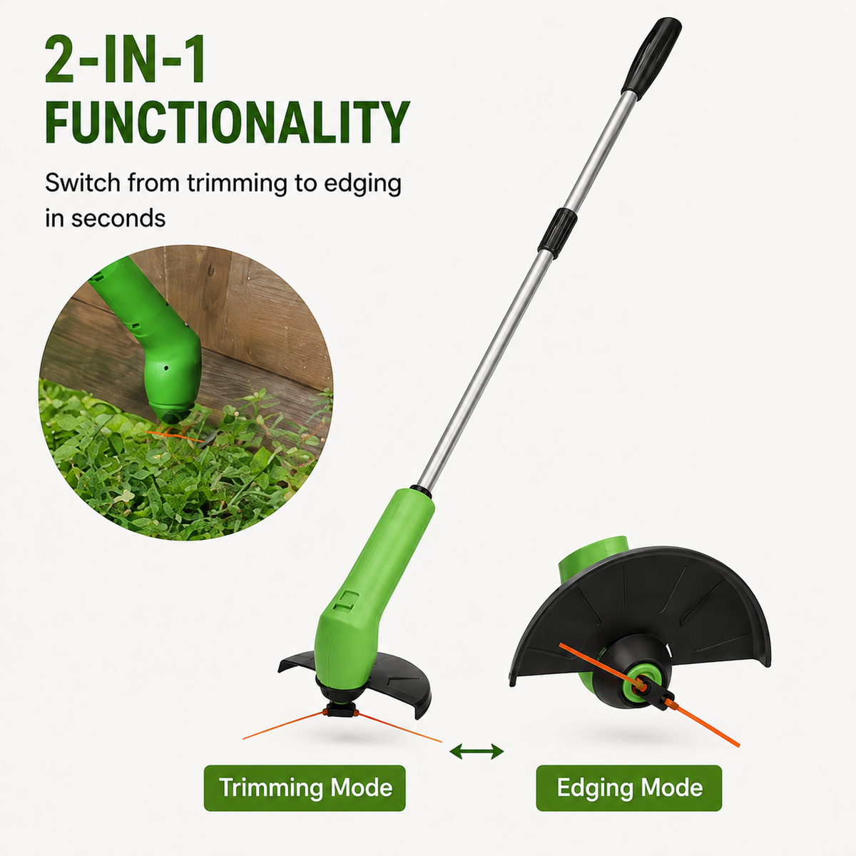 Mini Rechargeable Cordless Grass Trimmer – Lightweight Adjustable Grass Cutter for Garden and Lawn | Sansoti