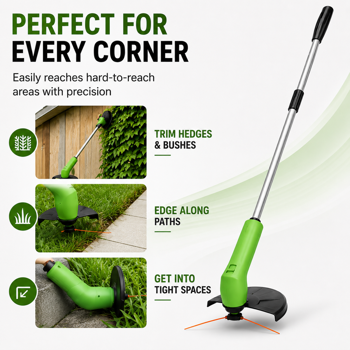 Mini Rechargeable Cordless Grass Trimmer – Lightweight Adjustable Grass Cutter for Garden and Lawn | Sansoti
