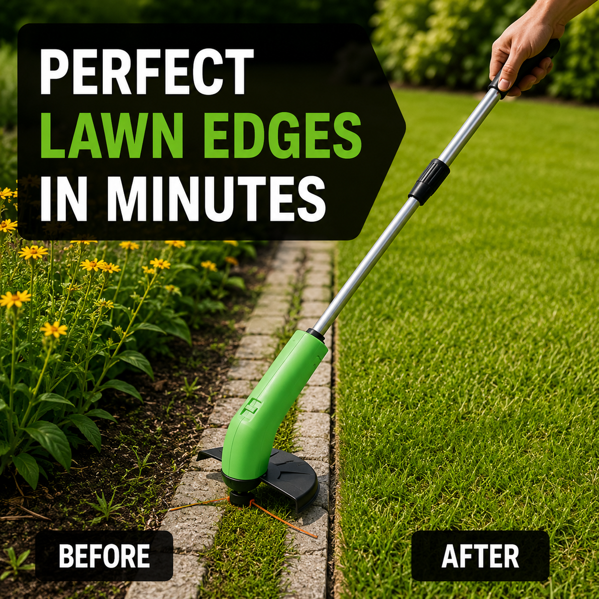 Mini Rechargeable Cordless Grass Trimmer – Lightweight Adjustable Grass Cutter for Garden and Lawn | Sansoti