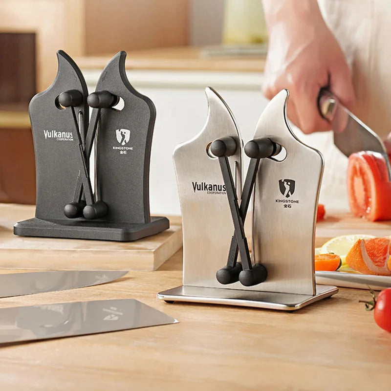 3-in-1 Knife Sharpener with Adjustable 12-20° Angle Tungsten Carbide Sharpening Station for All Kitchen Knives | Sansoti