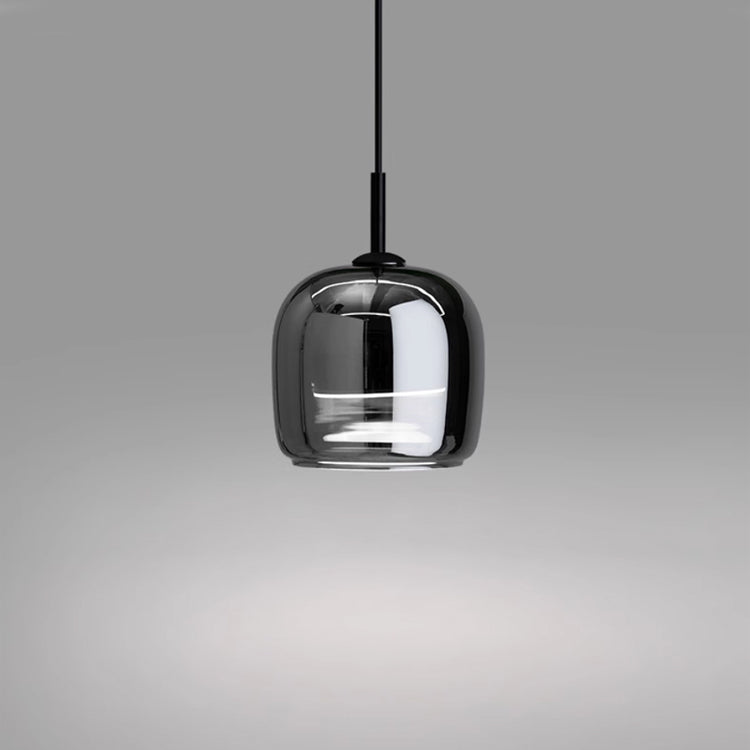 Pendant Lamp Black Glass Scandinavian Nordic LED E27 16cm Pendant Lamp Kitchen Living Room Luxury | Sansoti