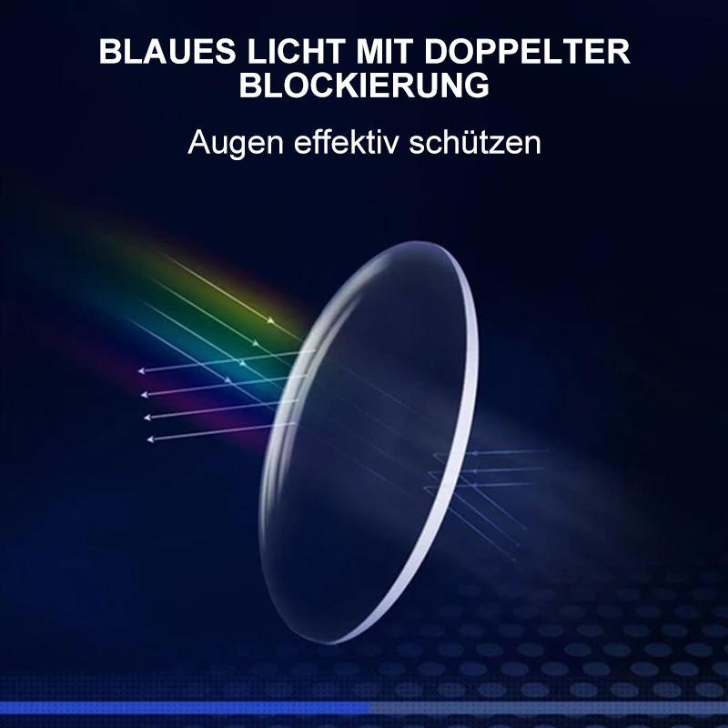 Zusammenklappbare Lesebrille mit Blaulichtfilter Titan Rundes Eckiges Gestell Ultraleicht 19g für Reisen und unterwegs | Sansoti