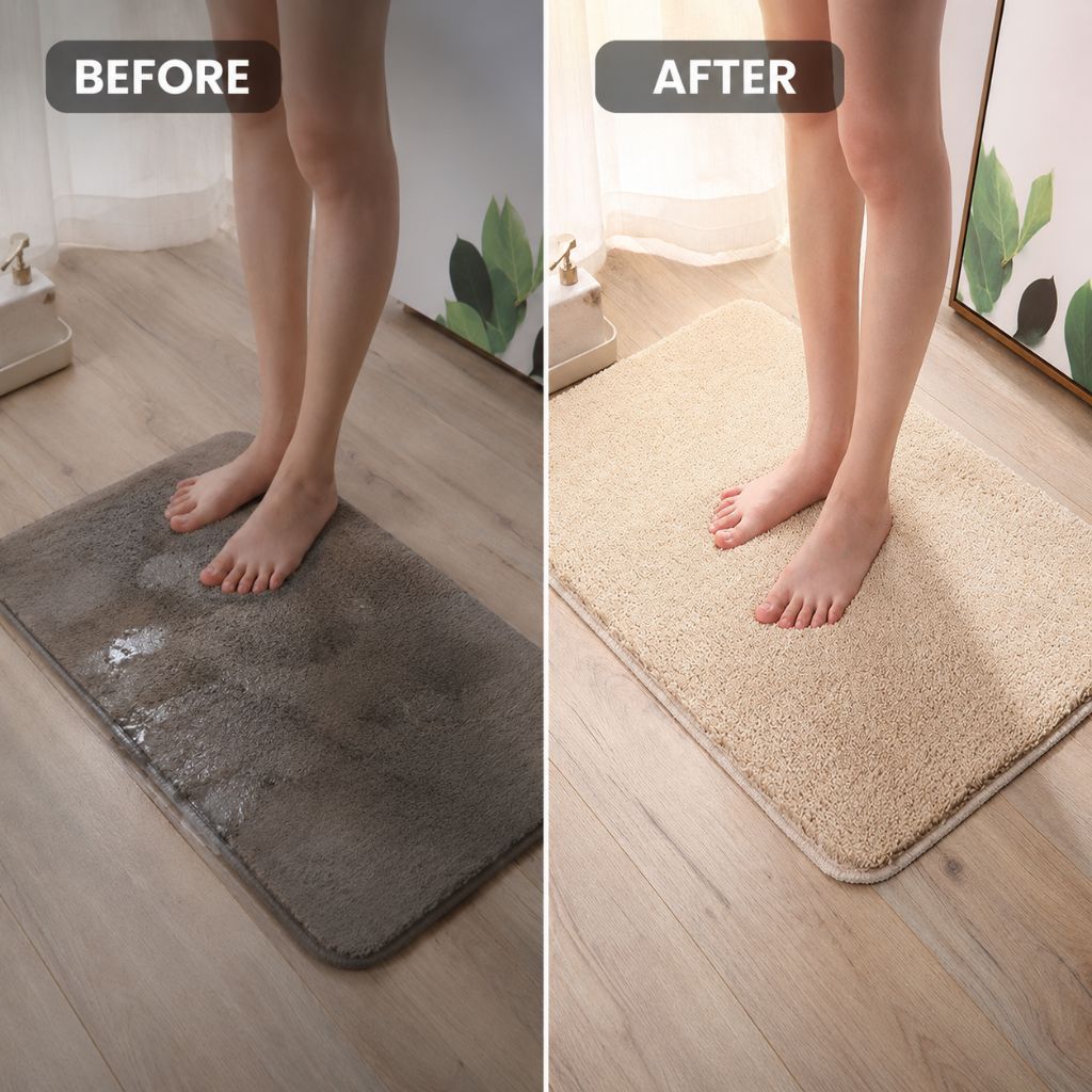 Extra-Soft Non-Slip Microfiber Bath Mat 40x60-60x160cm Bathroom Mat Shower Mat Quick-Drying Moisture-Regulating | Sansoti