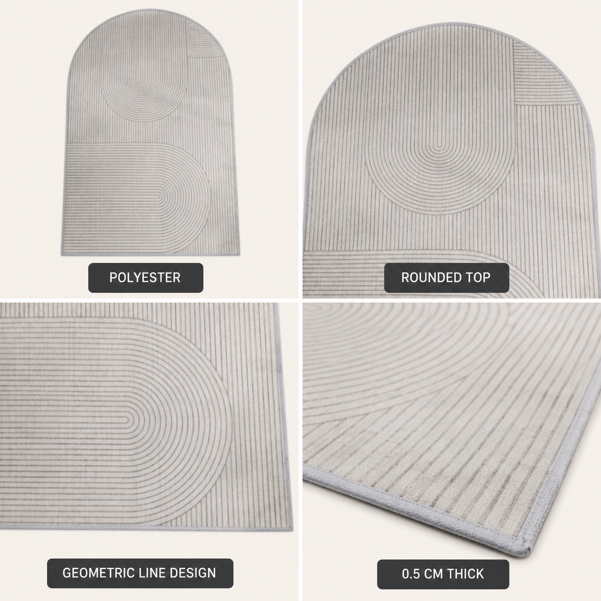 Bodenmatte für Bürostühle mit Textil-Antirutschunterseite für Parkett und Teppich, Arbeitsplatzschutz | Sansoti