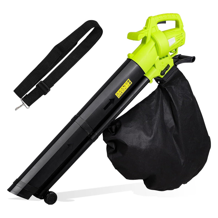 Electric Leaf Blower Vacuum Mulcher 3-in-1 3000W 35L Collection Bag with Wheels Garden Tool Leaf Cleaner | Sansoti