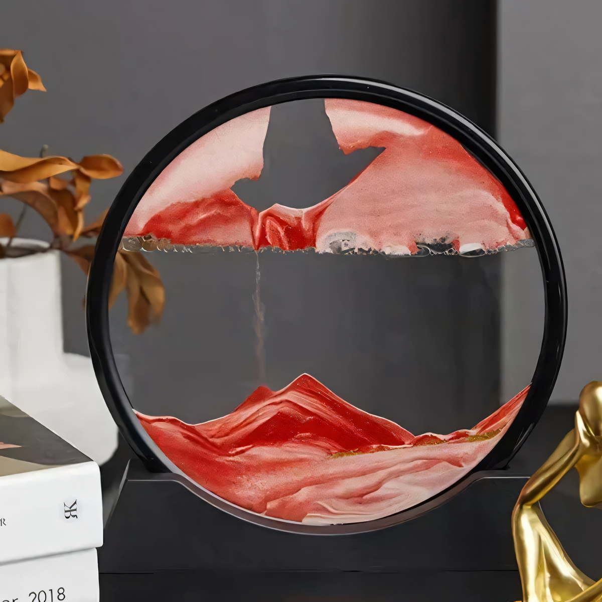 Boule de sable décorative avec sable mouvant – Petite 7 pouces & grande 12 pouces – Décoration de table apaisante pour relaxation et pleine conscience | Sansoti