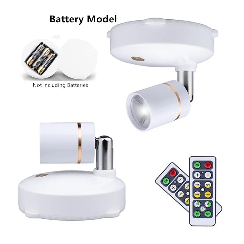 Wireless LED Spot with Remote Control and Dim Function | Sansoti