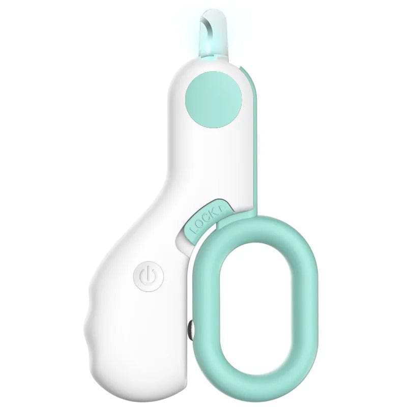 Pet Nail Scissors LED Plastic Pink Blue Dog Cat Nail Clipper with Light Safe Trimming Care | Sansoti