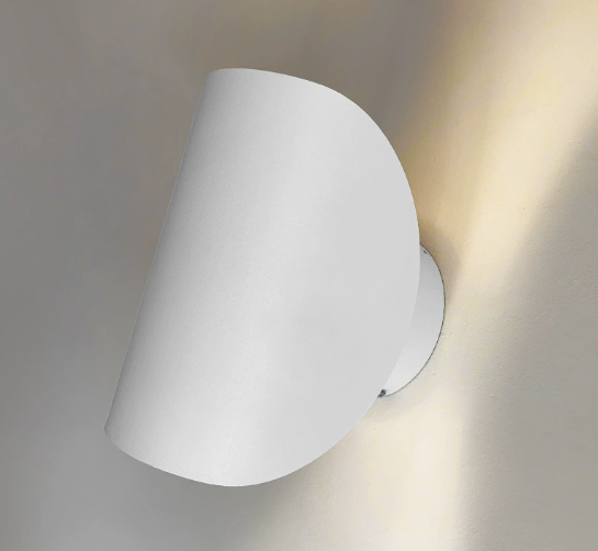 Hallway Up-Down Wall Light Warm White 3000K Aluminium 16.5x10.7 cm LED 6W 408 Lumens 220-240V Hardwired Indoor Black White | Sansoti