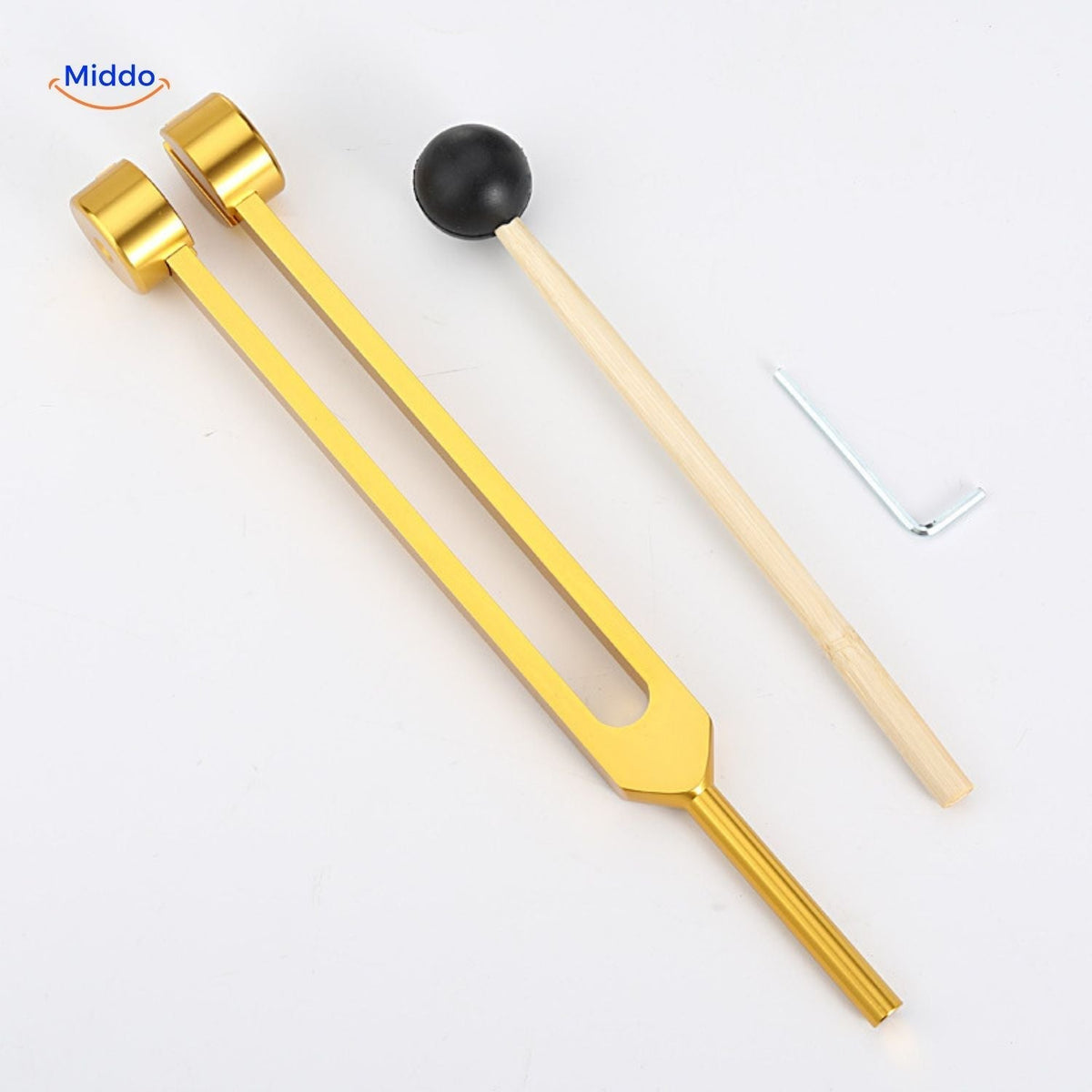 128 Hz Tuning Fork for Sound Therapy, Meditation, Relaxation, Stress Relief and Sound Healing, Metal | Sansoti