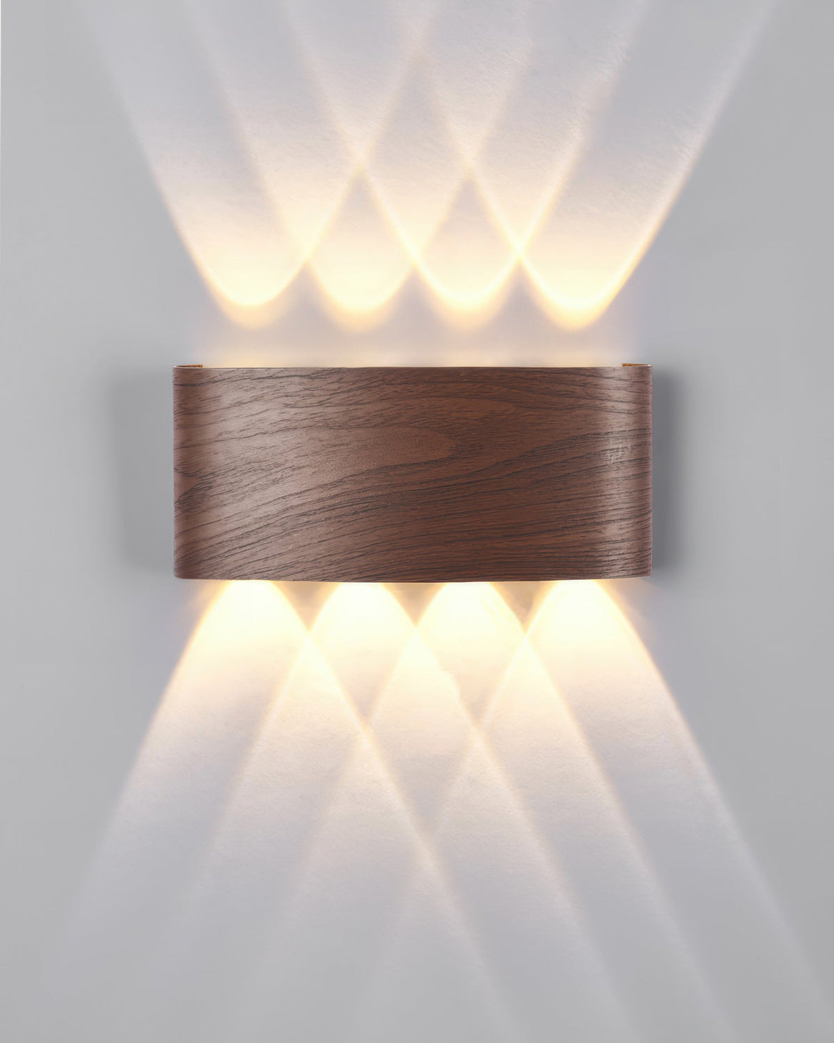 Wandlamp LED houtlook 10W warm wit 3000K binnen buiten IP65 wandverlichting modern design | Sansoti