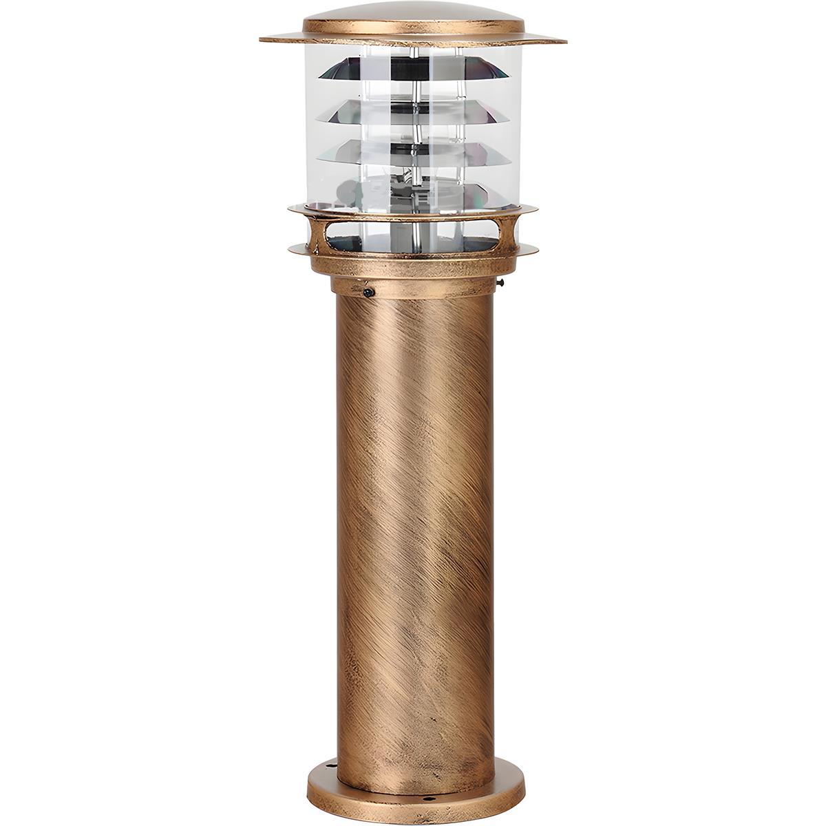 Solar Staande Buitenlamp Cilinder IP65 Waterdicht Aluminium Zwart Brons voor Oprit Pad en Terras | Sansoti