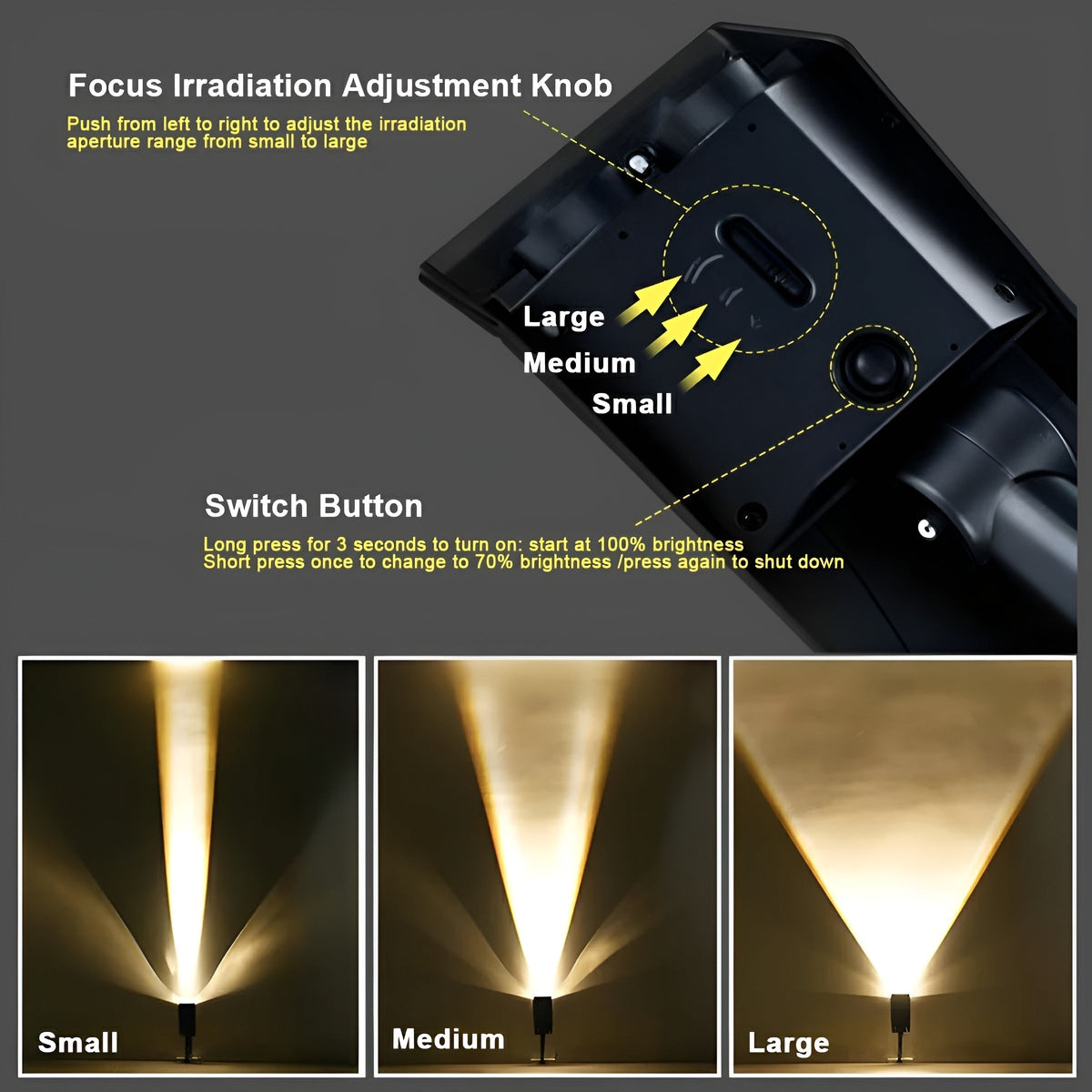 Solar LED garden spotlight with Adjustable Head RGB Garden Lighting Ground Spotlight Garden Spotlight Outdoor Lighting | Sansoti