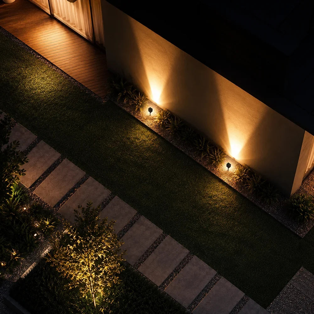 Solar-Powered Garden Spotlights LED Set with Adjustable Lens, IP65 Waterproof Outdoor Lighting for Garden, Lawn, and Patio | Sansoti
