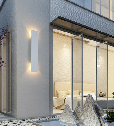Aluminium LED Wandlamp Waterdicht Buitenverlichting Zwart Wit Terraslamp Gevelverlichting Tuinverlichting | Sansoti