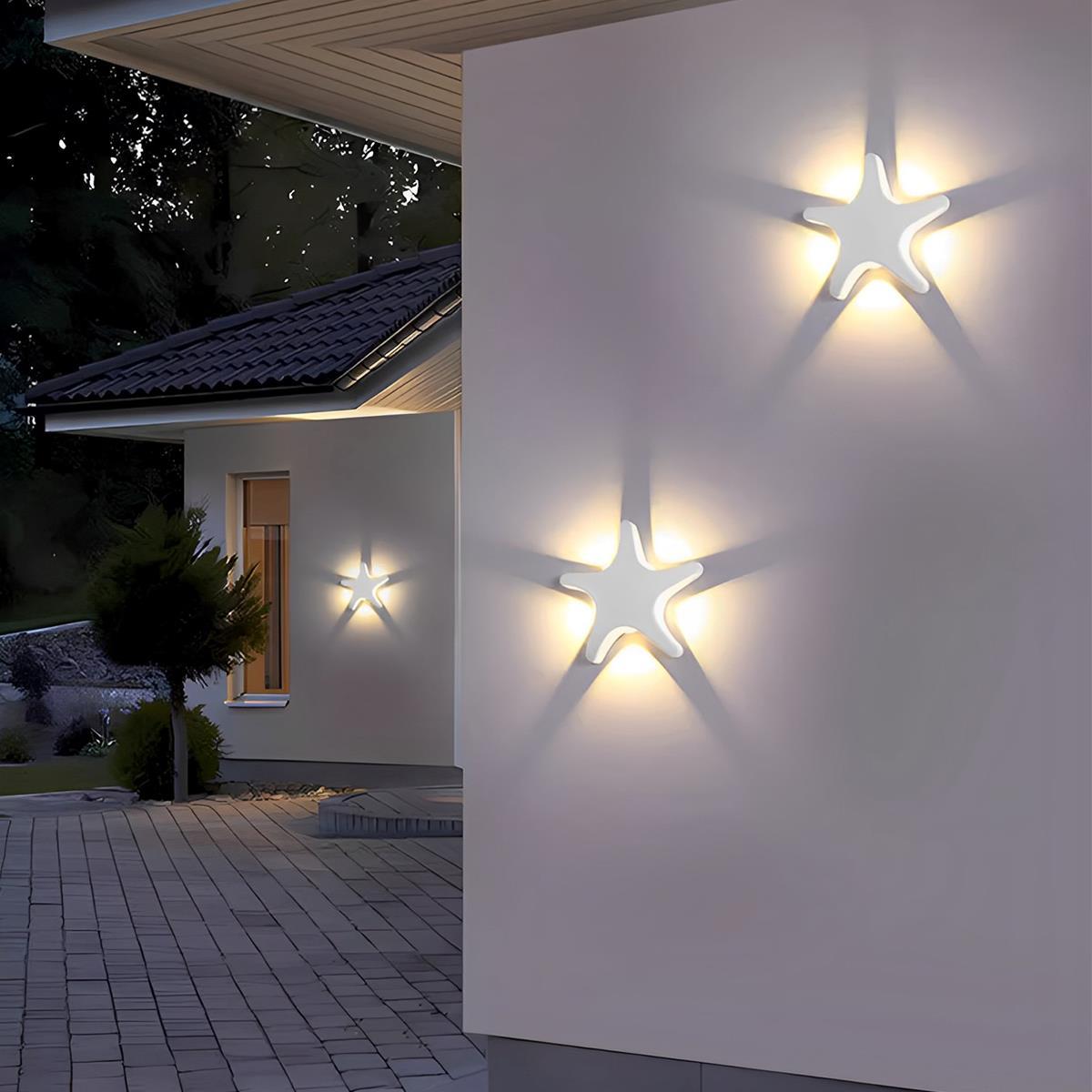 LED Buitenlamp Wand Dierenmotief Vlinder Zeemeeuw Zeester Aluminium Waterdicht IP65 Tuin Terras Verlichting | Sansoti