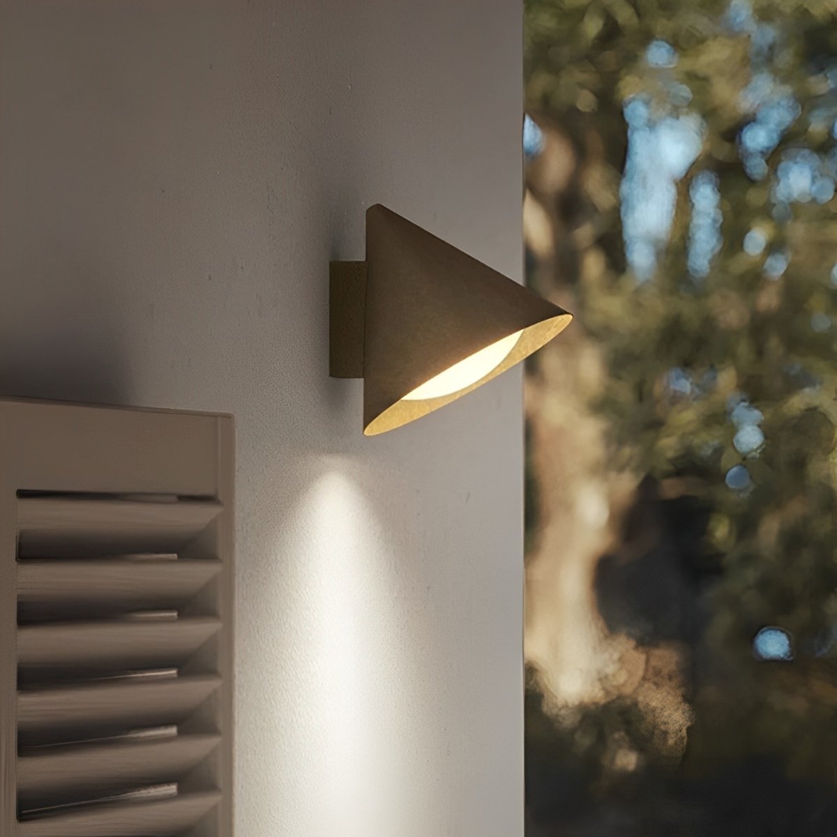 Buitenwandlamp LED Waterdicht Klokvorm Metaal Acryl 3000K IP54 Antraciet Goud Veranda Voordeur Buitenverlichting | Sansoti