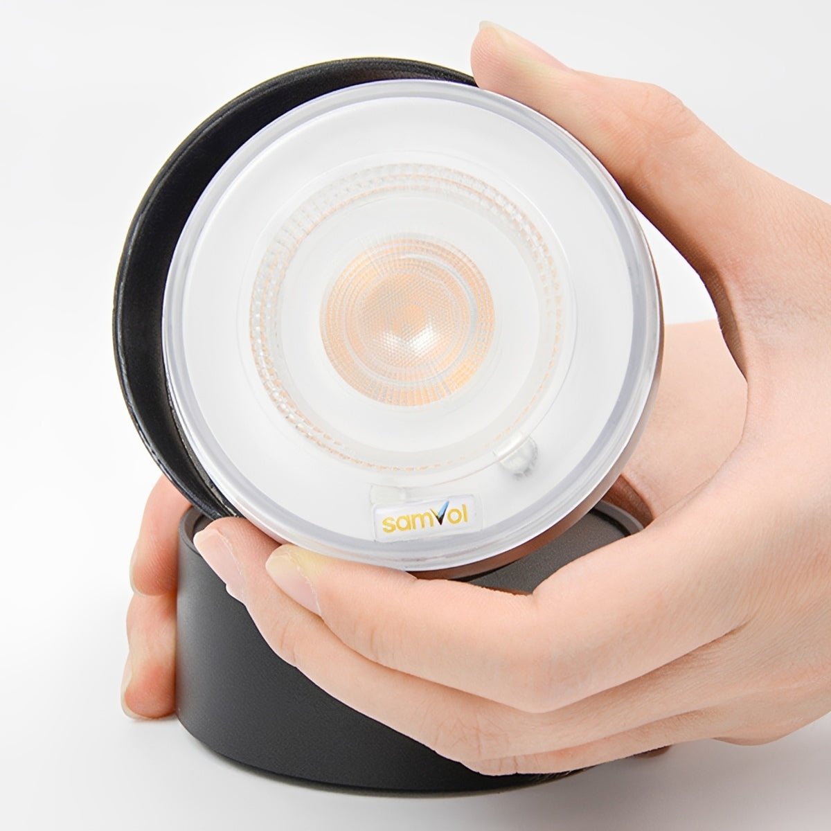 Adjustable Round Black LED Outdoor Lamp Waterproof IP65 Wall Lighting for Veranda, Garden, and Patio 360° Rotatable | Sansoti