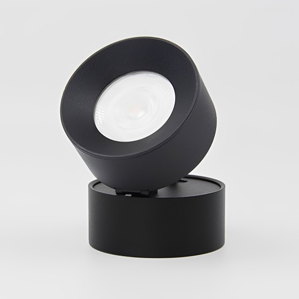 Adjustable Round Black LED Outdoor Lamp Waterproof IP65 Wall Lighting for Veranda, Garden, and Patio 360° Rotatable | Sansoti