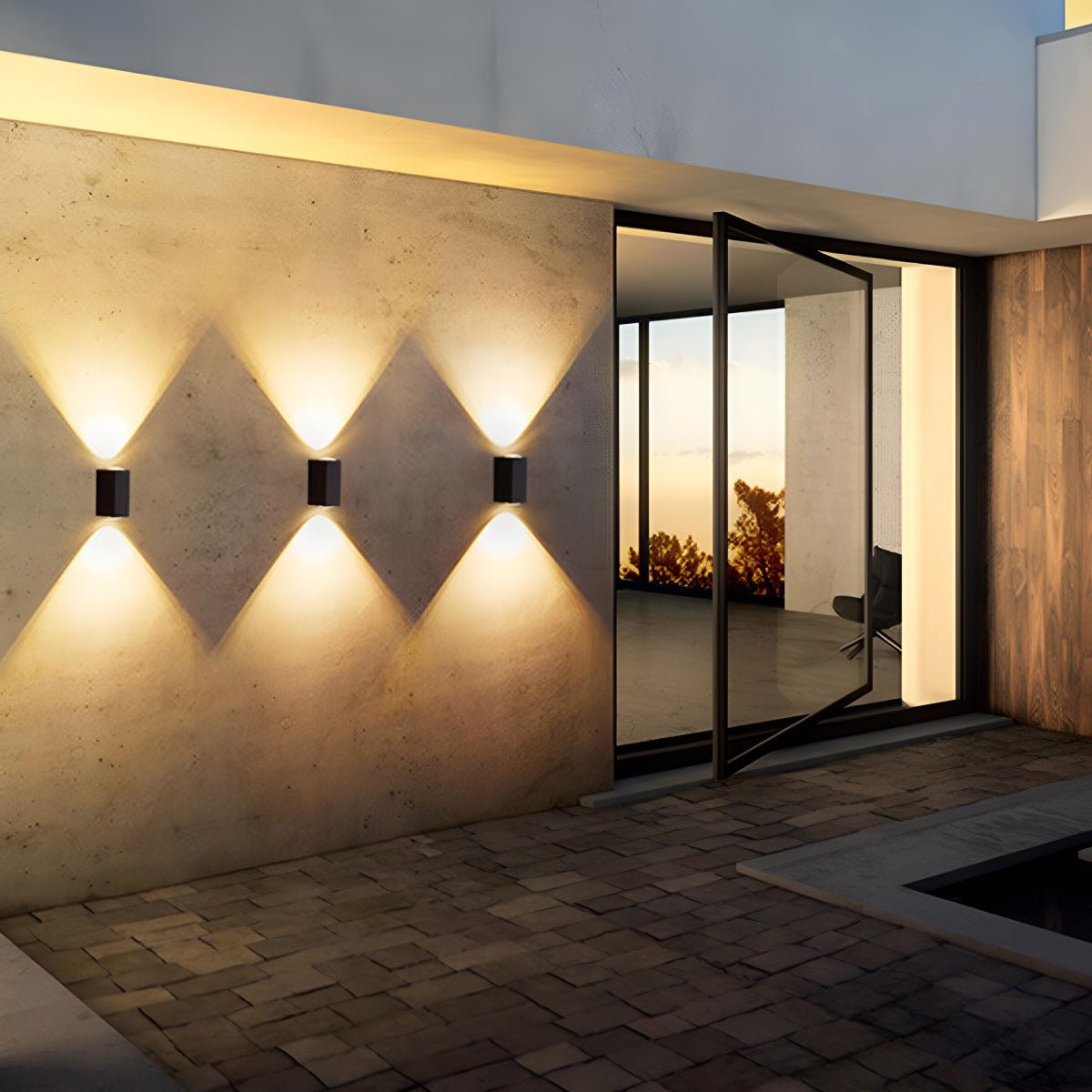 Outdoor wall light LED Up Down Black IP65 Waterproof Facade Terrace Veranda Garden Lighting Outdoor Lighting | Sansoti