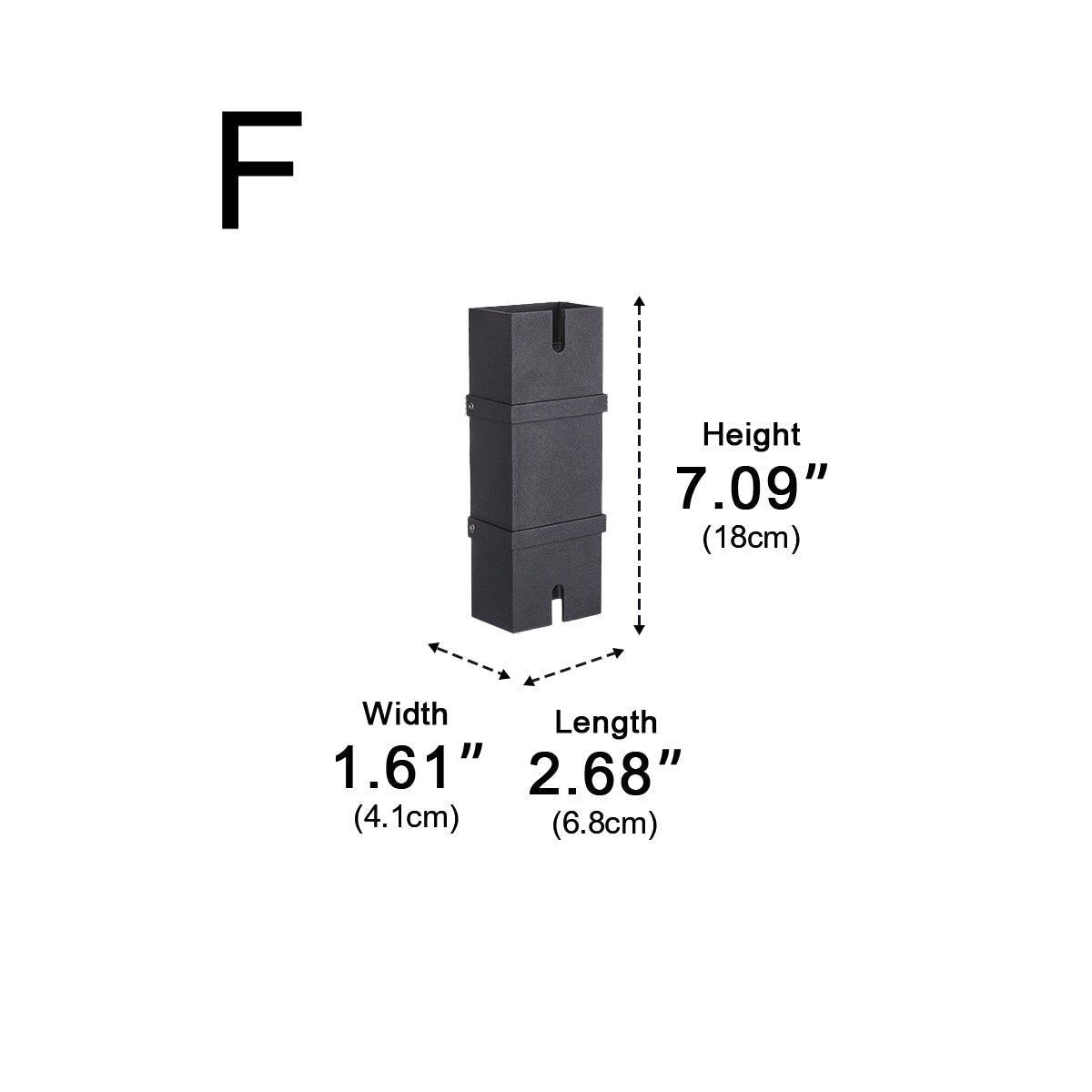 Outdoor wall light LED Up Down Black IP65 Waterproof Facade Terrace Veranda Garden Lighting Outdoor Lighting | Sansoti