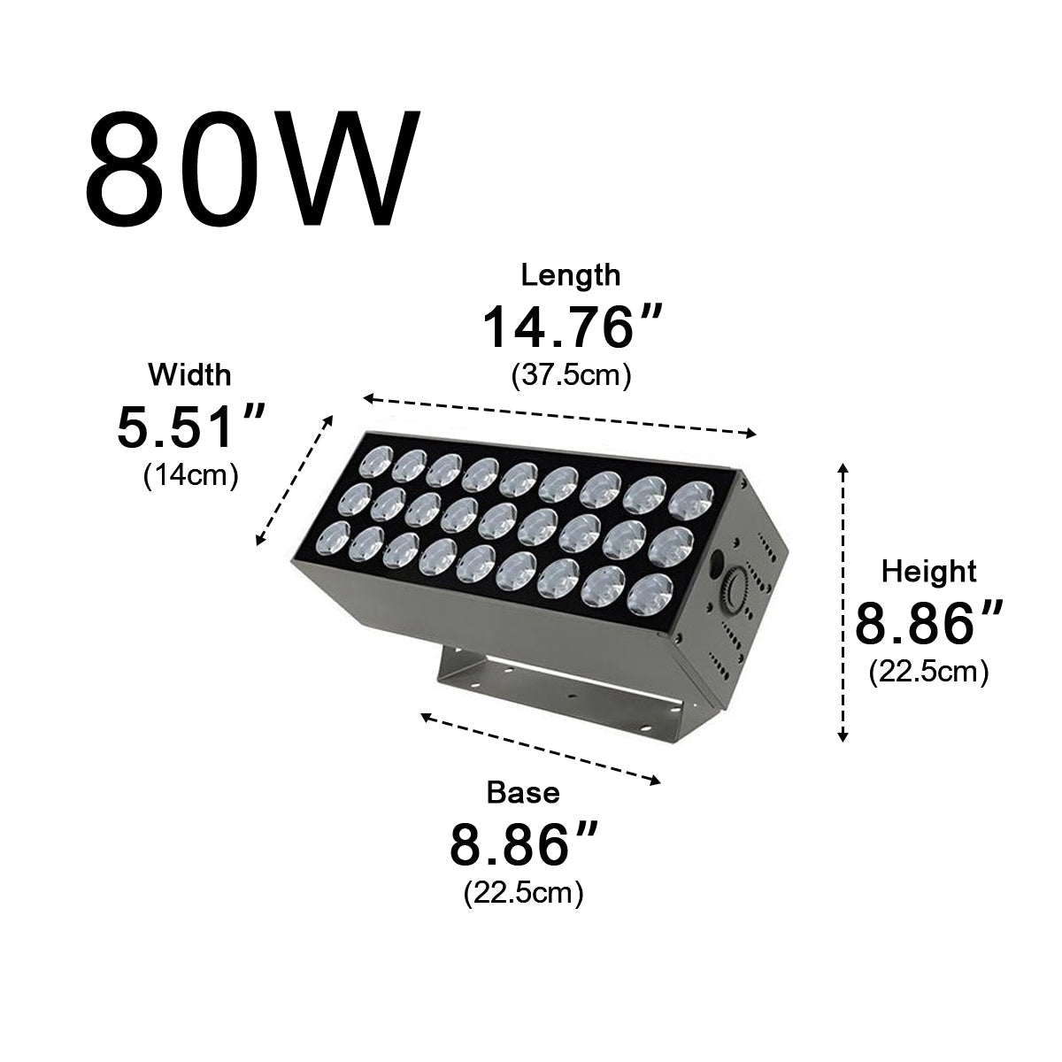 LED Facade Lighting IP67 with Adjustable Power and Color Temperature for Architectural Outdoor Lighting | Sansoti