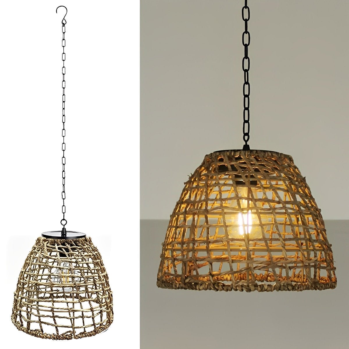 Hanging Outdoor Solar Lantern, Bell-Shaped, Waterproof IP44 LED Garden Lighting for Patio, Veranda, and Garden | Sansoti