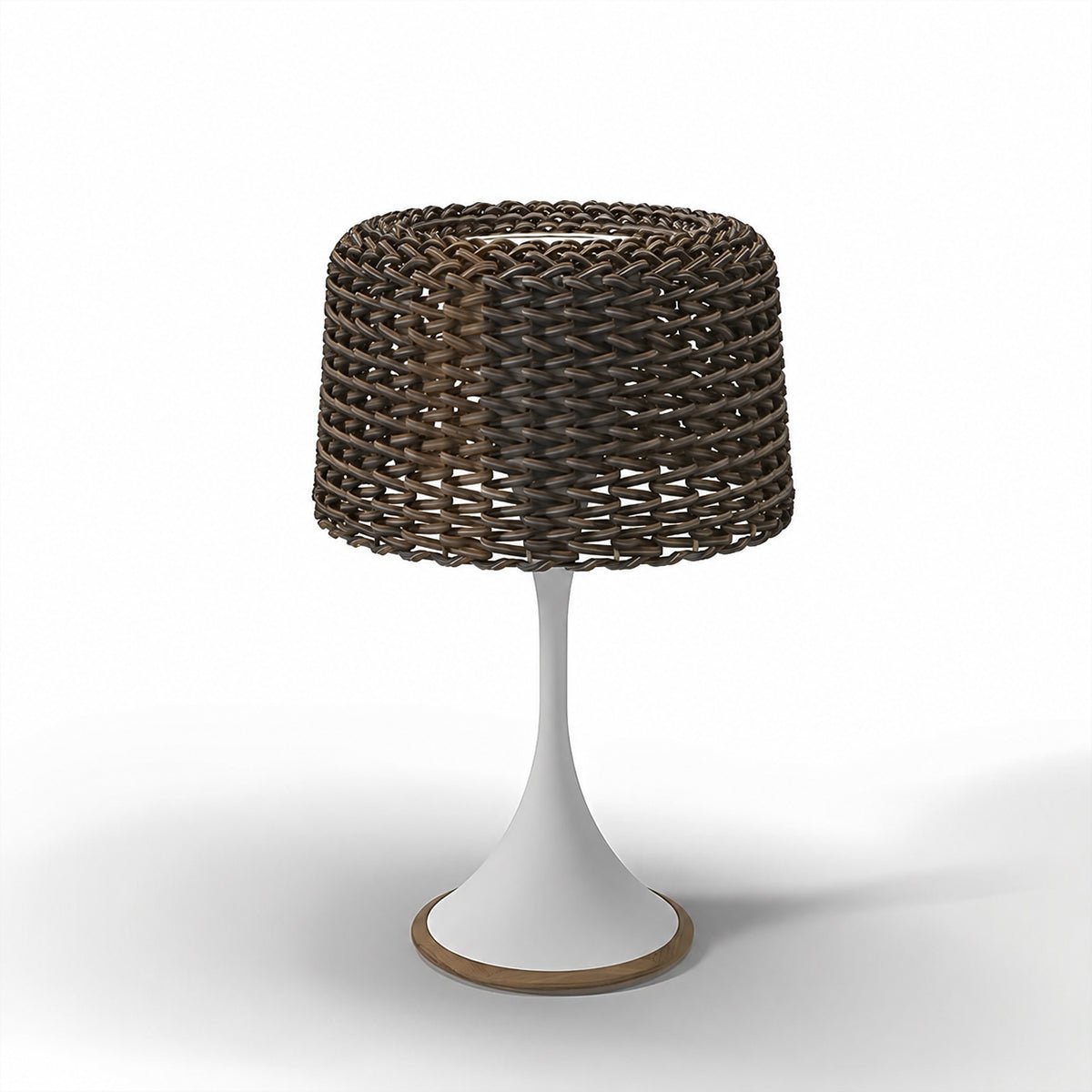 Woven Outdoor Solar-Powered LED Floor Lamp Waterproof Garden Lighting for Patio Garden Balcony | Sansoti