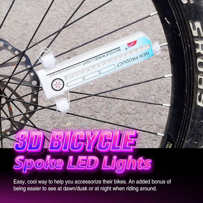 Oświetlenie szprych rowerowych RGB, 32 LED, wzory, widoczność i bezpieczeństwo, oświetlenie rowerowe i kół | Sansoti