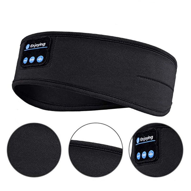 Wireless Sleep Headband with Bluetooth Speakers Gray Black Yoga Sports Running Comfortable Breathable | Sansoti