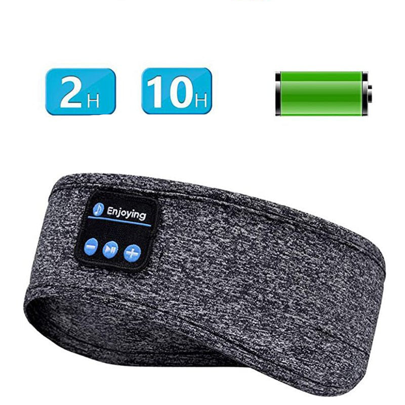 Wireless Sleep Headband with Bluetooth Speakers Gray Black Yoga Sports Running Comfortable Breathable | Sansoti