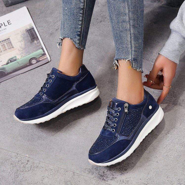 Orthopedic Women's Shoes with Wide Fit Arch Support and Lace-Up Closure for Everyday Comfort | Sansoti
