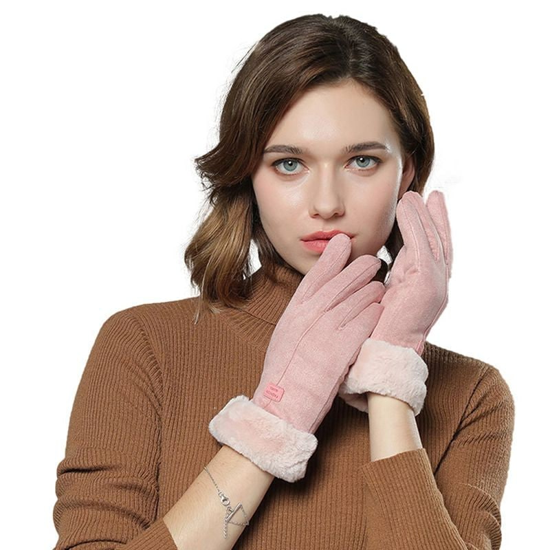 Gants chauffants pour femmes avec batterie rechargeable et doublure polaire, gants d'hiver compatibles avec les écrans tactiles | Sansoti