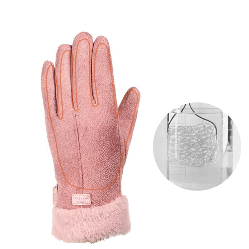 Gants chauffants pour femmes avec batterie rechargeable et doublure polaire, gants d'hiver compatibles avec les écrans tactiles | Sansoti