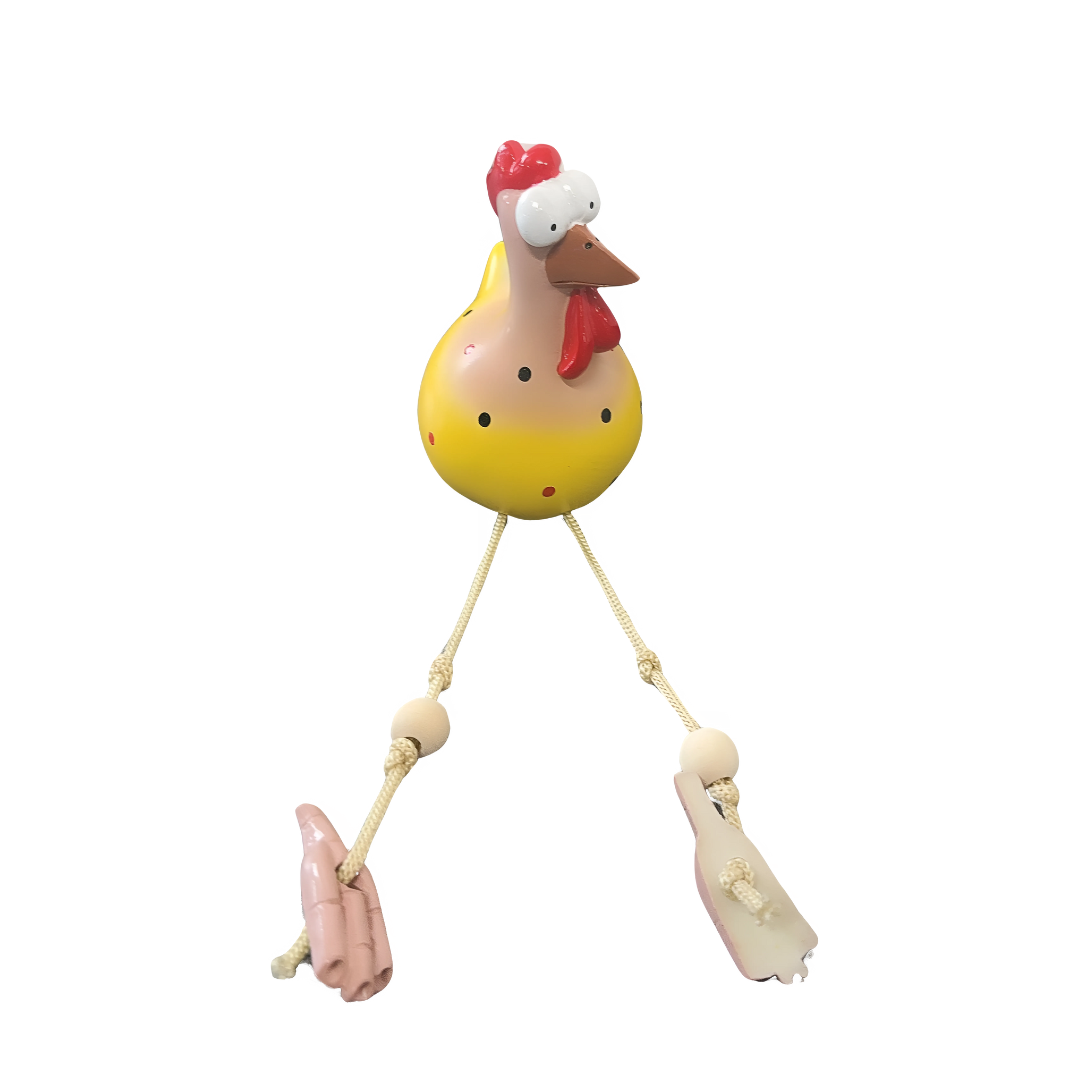 Decorative Rooster Garden Ornament Resin Moving Legs Wind-Activated Outdoor Decoration Balcony Patio Garden Decor | Sansoti
